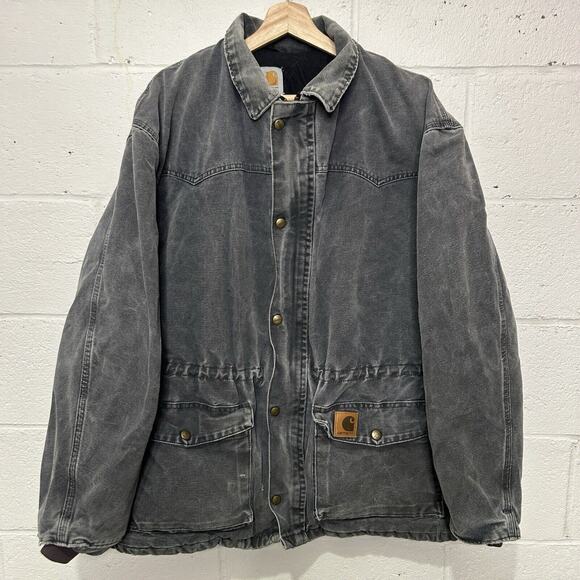 Vintage Carhartt Chore Coat Jacket “Petrol Grey” C46 PTL